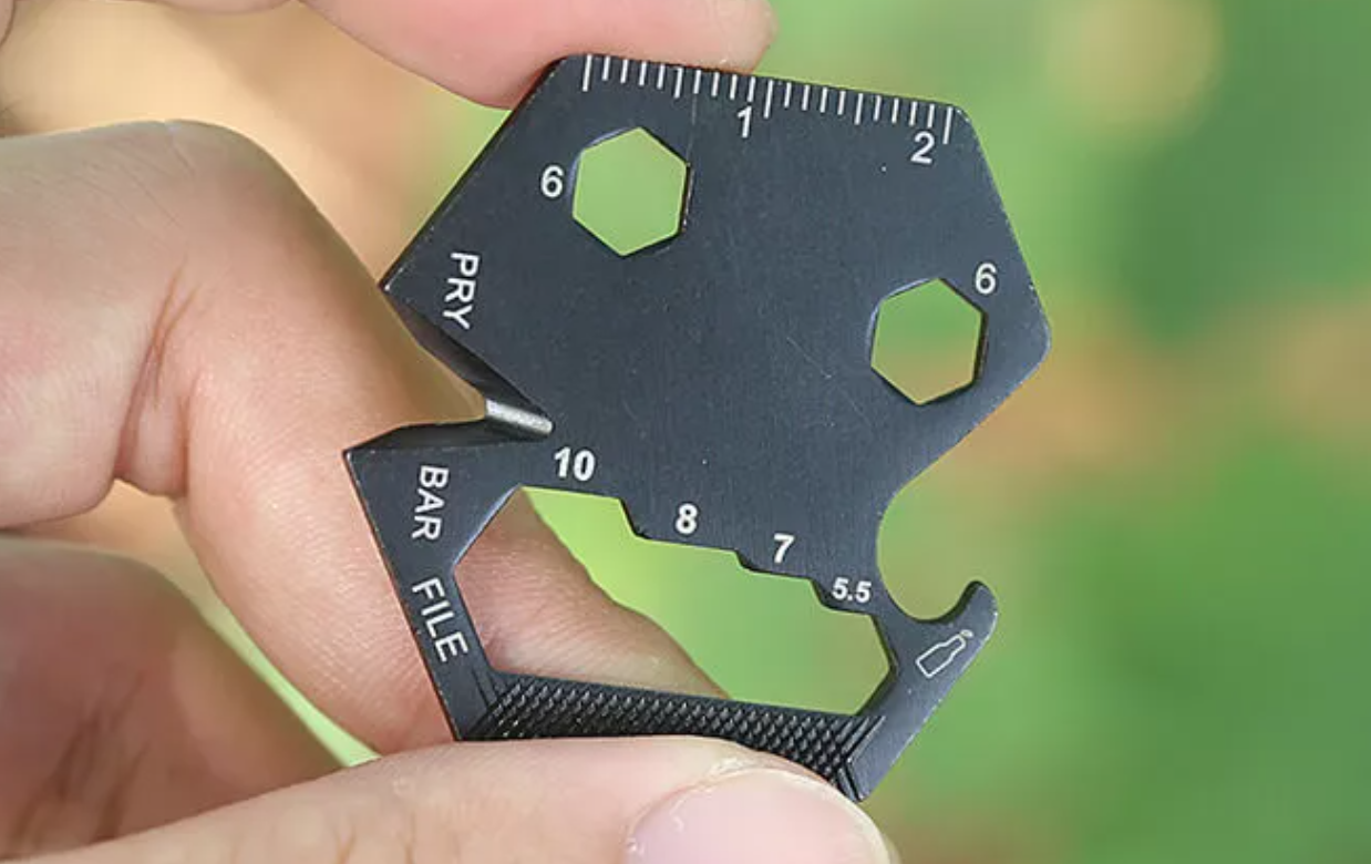 Hex Multi tool Function Screw Keychain Screwdriver Pocket Fold Gear Outdoor Tool Black